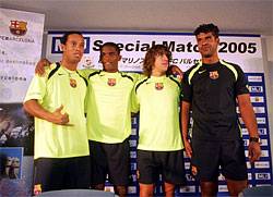 mes joueurs du barça et le coach !!!!
